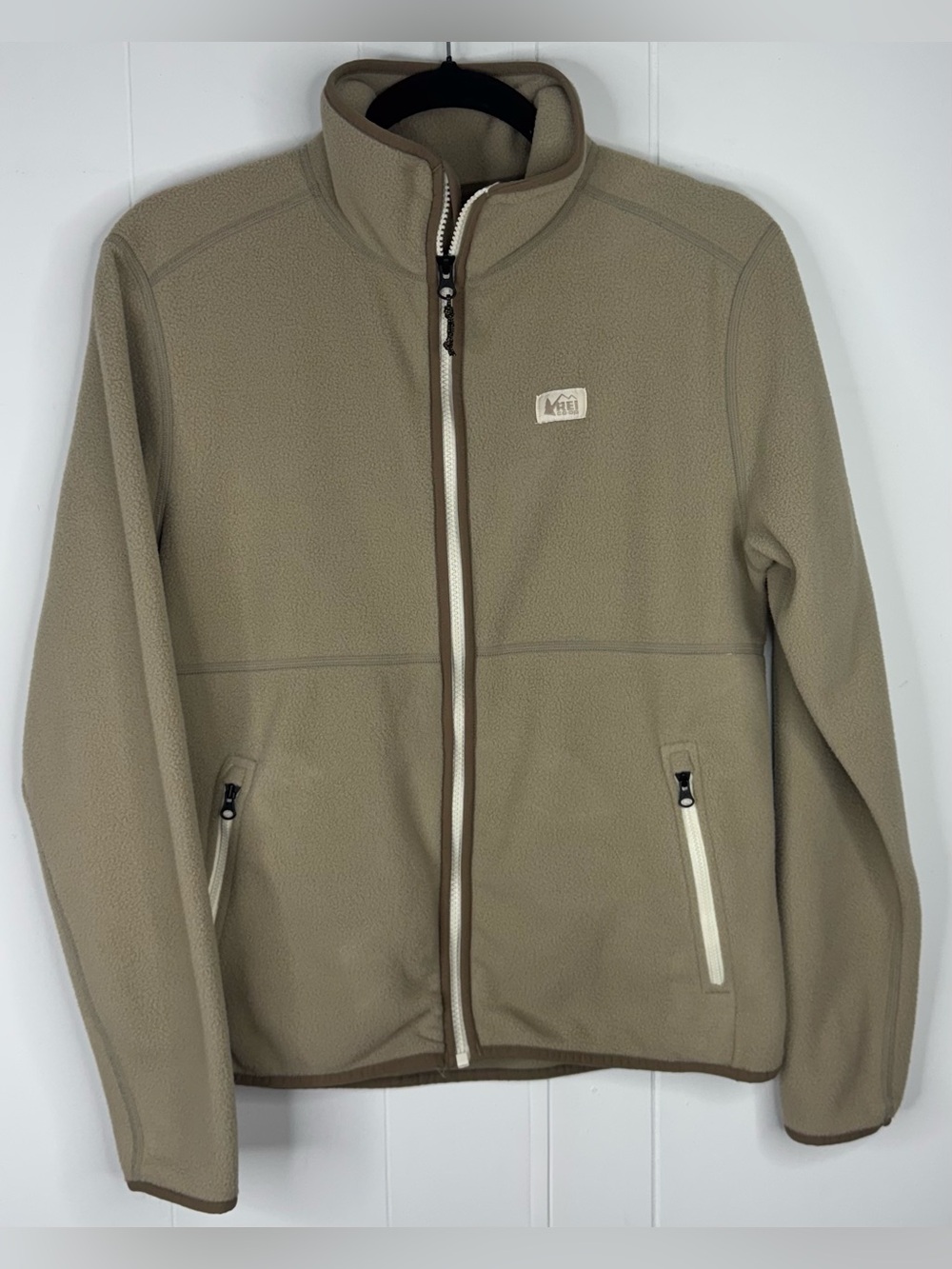 REI Trailmade Lightweight Fleece Jacket in Khaki Size Small